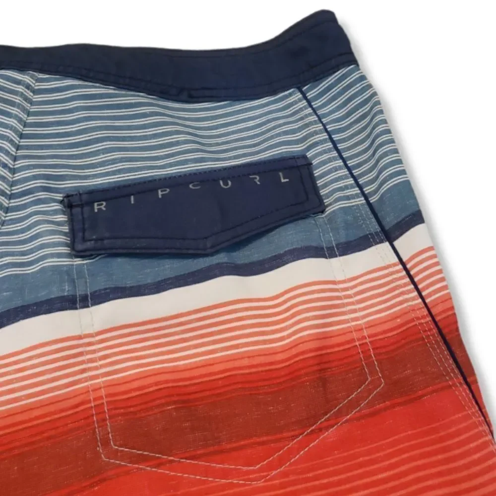 Rip Curl Marge Aggrolite Shorts Size 32 Board Shorts Swimwear Stripes Colorful